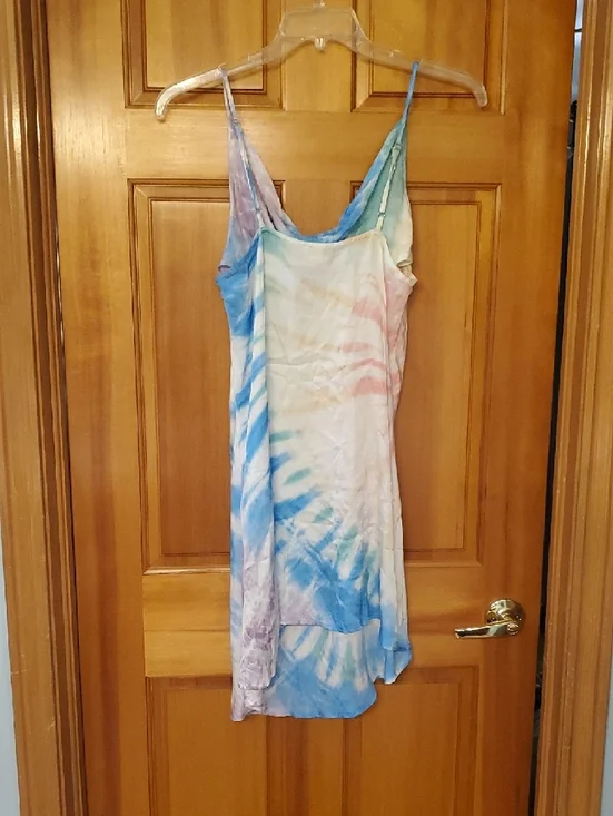 Surf Gypsy Pastel Tie-Dye Cowl Slip Dress in Blue, Pink & Cream - Picture 8 of 10